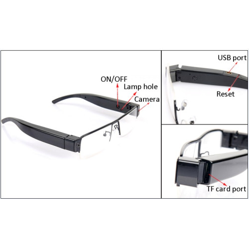 Slim Spy Glasses Camera with Sound and Video Recorder